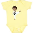 thumbnail image 3 of Inktastic African American Boy, Karate Pose, Black Belt Boys Baby Bodysuit, 3 of 5