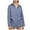 #079-Blue, variant on Craaazy Women's Lapel Striped Long Sleeve Button Down Shirts Gifts