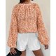 thumbnail image 3 of Blusa BTFBM Boho con estampado floral y cuello en V de gasa para mujer, 3 of 4
