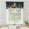 thumbnail image 3 of Fox Curtains Valances for Home Decor Winter Forest Snow Covered Pine Trees Privacy Window Valances for Living Room Kitchen 54 by 18 in, 1 Panel, 3 of 6