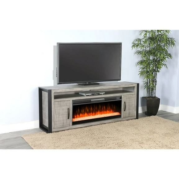 Sunny Designs 78" Media Console with Electric Fireplace