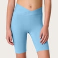 thumbnail image 2 of Aezemi Girls Sports Shorts, Kids High Waisted Slim Fit Crisscross Dance Biker Shorts, Youth Comfy Workout Legging Bottoms for Girls 13-14 Years, 2 of 9