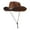 Brown, variant on Green Sky Sturdy, Felt Cowboy Hat for Men, Women and Teens, Western Hat (Black and White Cowprint)