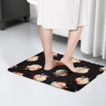 thumbnail image 4 of Black Christmas Santa Pattern Flannel Non Slip Door Rugs,Washable Door Mats Indoor,Decorative Door Mats,Dirt-Resistant and Absorbent Doormat for Entrance,Bedroom,Kitchen,Bathroom,23.5x16in(60x40cm), 4 of 5