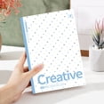 thumbnail image 2 of Polka Dot Minimalist B5 Lined Notebook, Pastel Edge Soft Cover Writing Journal, 40 Sheets 5mm Ruled Plain Dot Print Memo Pad, Thick Ink Proof Paper Portable Work Notepad, Lightweight Stylish Book, 2 of 6