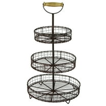 TreasureGurus Rustic Wire Baskets, Black