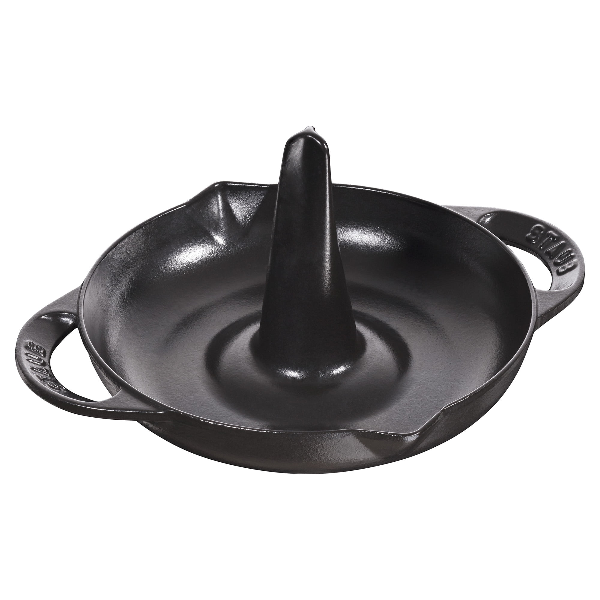 Staub Cast Iron 9.5" Vertical Chicken Roaster Matte Black