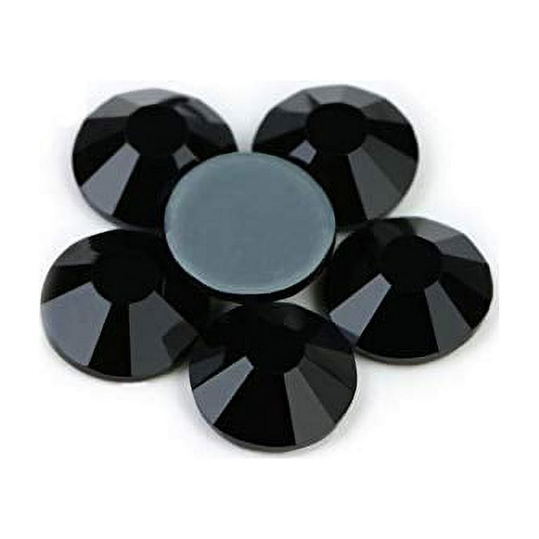 15000 Pcs Black AB Rhinestones, SS20/5mm Black Rhinestones Flatback Bulk,  Non-Hotfix Crystal Black Round Jelly Rhinestones for Crafts Makeup Nails