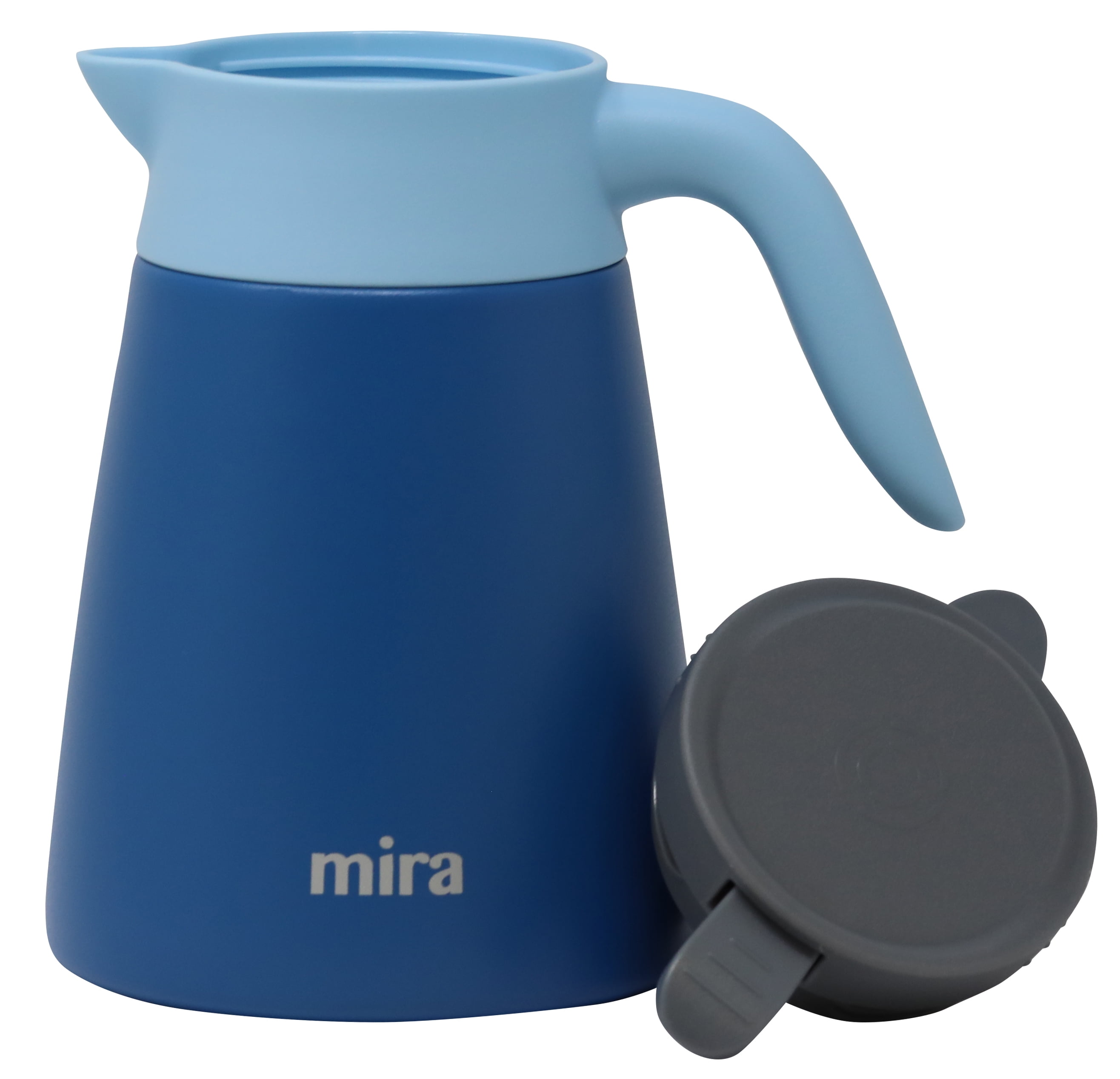 MIRA 34oz French Press Coffee Maker, Double Wall Insulated Stainless Steel,  Blue 
