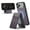 Purple, variant on Decase Wallet Case for iPhone 17 Pro, Magnetic Back Cover Compatible with Mag-Safe, Premium PU Leather Slim Shockproof Protective Phone Case with Detachable Card Holder Kickstand,Black