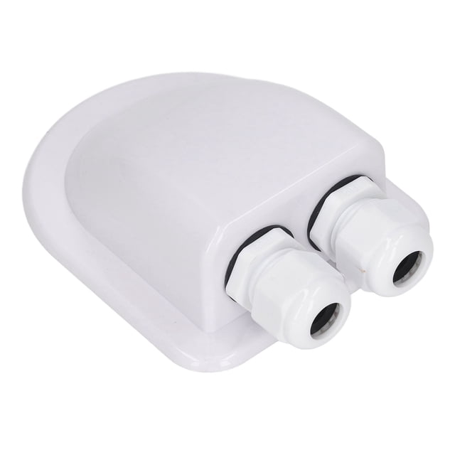 Electrical Power Cord Enclosure Weather Dual Cable Entry Gland Cable Junction Box For External Power Wiring Black