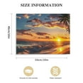 thumbnail image 3 of Shiartex Beach Pictures Ocean Canvas Wall Art, Sunset Tropical Wall Art for Living Room Bathroom Wall Decor 20x16 in/16x12 in, 3 of 6