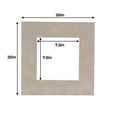 thumbnail image 3 of Smoke Suede Acid Free 20x20 Picture Frame Mats with White Core Bevel Cut for 8x8 Pictures - Fits, 3 of 4