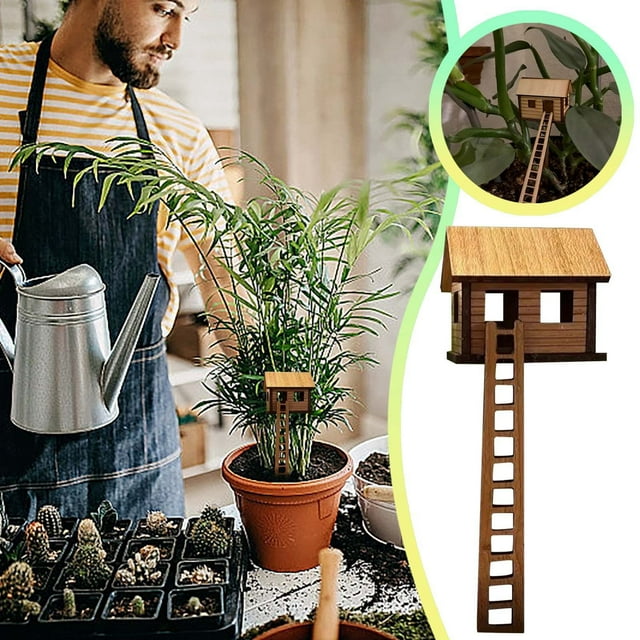 Mini Tree Planter Accessory Wooden Craft For Ladder Included Perfect For Home And Gardening Enthusiasts