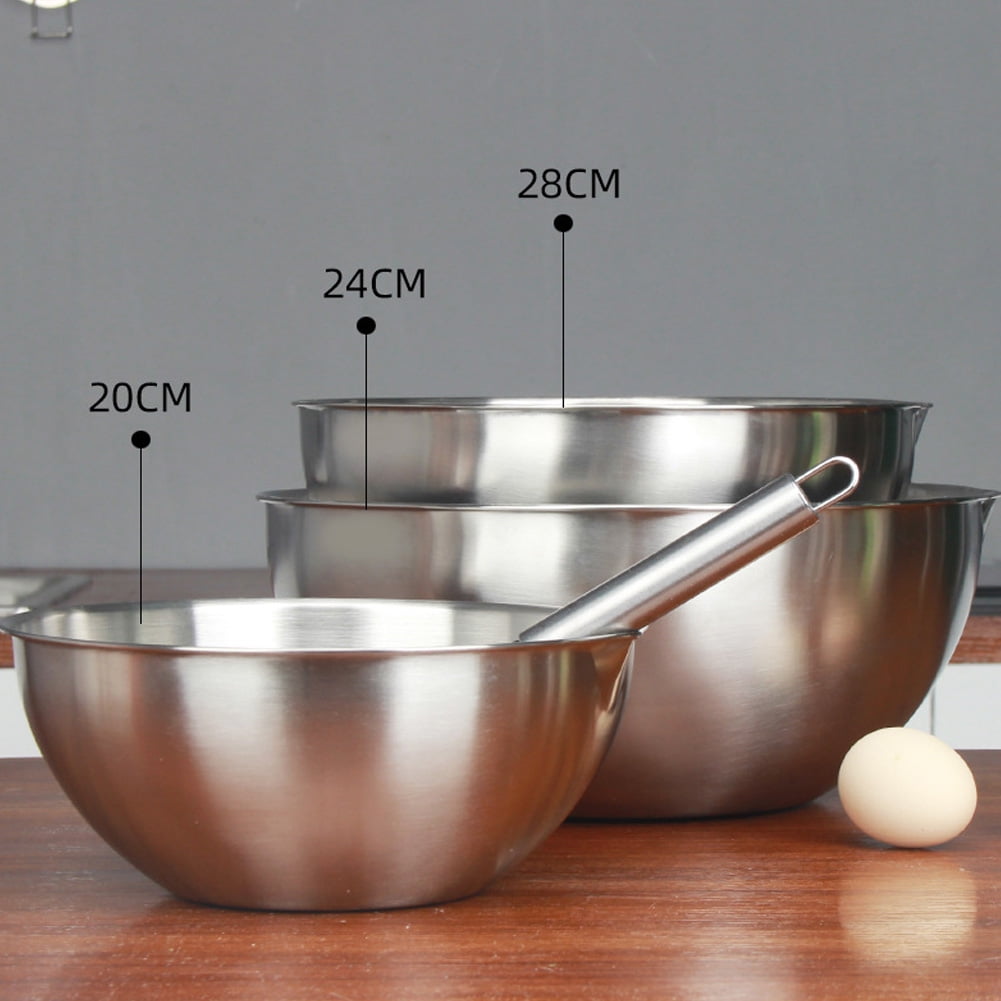 dråbe Eksempel lærred Mixing Bowl Stainless Steel Whisking Bowl for Knead Dough Salad Cooking Baking  Mixing Bowl - Walmart.com