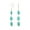 Turquoise, variant on Womens 14K Gold 3 Long Oval Garnet Purple Tanzanite Dangling Earrings Fish Hook