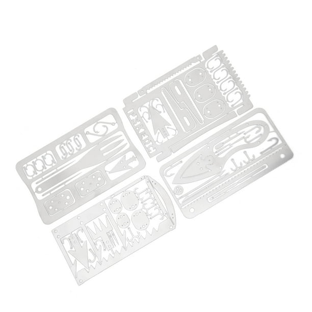 Artículos de preparación para emergencias, 4 piezas de tarjeta de pesca, equipo de supervivencia multifunción para la naturaleza, kit de supervivencia, diseño de vanguardia