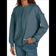 thumbnail image 1 of Suéteres Extragrandes para Mujer, de Larga, con de Murciélago, para Otoño, Cuello Redondo, Informal, de Punto, con Abertura Lateral. Azul Marino XL, 1 of 8