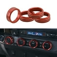 thumbnail image 5 of Fauful 4Pcs Red Car A/C Climate Control Ring Knob Trim Cover For Toyota Tacoma 2016-2020, 5 of 5
