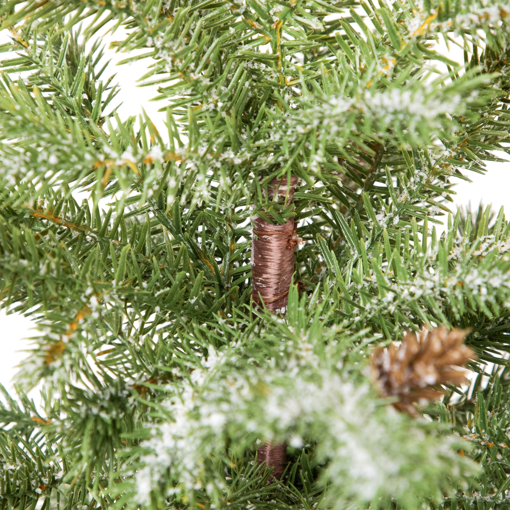 Northlight Lightly Flocked Pine Potted Artificial Christmas Tree with Pinecones - 22" - Unlit