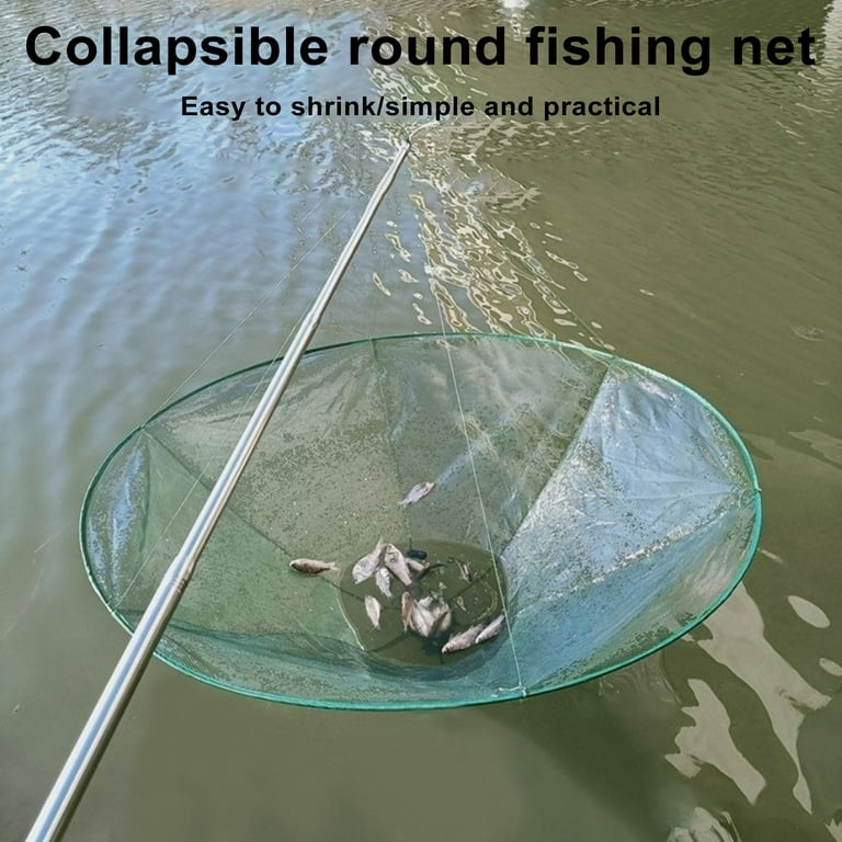 Fairnull Foldable Fishing Net Portable Prawn Baits Crab Shrimp Net Drop  Landing Fishing Pier Harbors Pond Collapsible Net Crab Catch Net Fishing  Accessories 