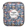 thumbnail image 1 of Empty Crochet Hook Case Portable Travel Crochet Storage Bag Organizers Zipper Bag with Web Pocket & Crochet Holder Slots, 1 of 5