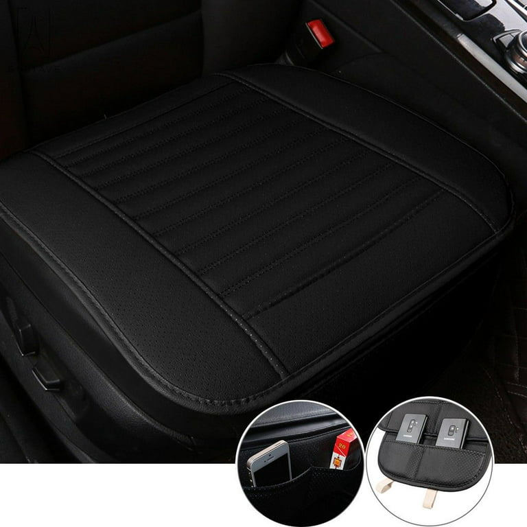Universal Black Car Front Seat Cover Breathable PU leather Seat pad Cushion  