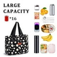 thumbnail image 4 of Holuxer Large Lunch Box for Women Lunch Bags, Insulated Tote Handbag, Leakproof Coolers Bag with Front Pocket, Fashion Shoulder Purse for Working Hiking Picnic 12L, White Daisies, 4 of 7