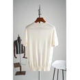 thumbnail image 4 of Camiseta de manga corta de punto LP para hombre, estilo informal, de negocios, de alta gama, de color sólido, clásica de verano, 4 of 5