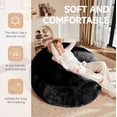 thumbnail image 4 of S-HOME Versatile 4FT Bean Bag Chair with Memory Foam and Washable Cover - Sofa for Living Room or Bedroom, Black, 4 of 6