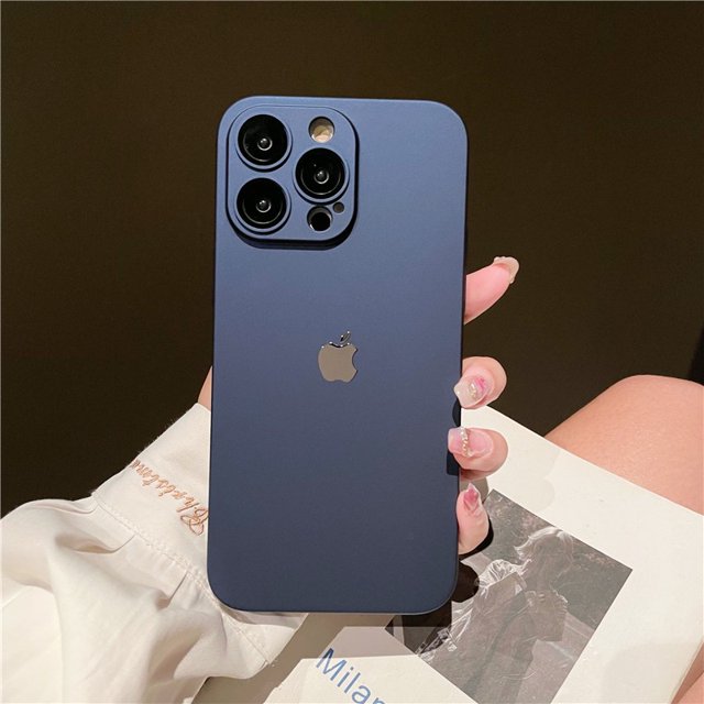 Funda De Teléfono Mate Ultrafina De Lujo Para iPhone 14 13 12 Pro Max 14 plus Dura Para El Anillo Protector De Cámara Carcasa
