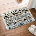 thumbnail image 4 of Camper RV Bath Mat for Travel Trailer Bathroom, Farmhouse Camping Rules Quote Floor Rugs Mats Non Slip Bathroom Happy Camp Decor Accessories 19X31 Inches Kitchen Bedroom Indoor, 4 of 6