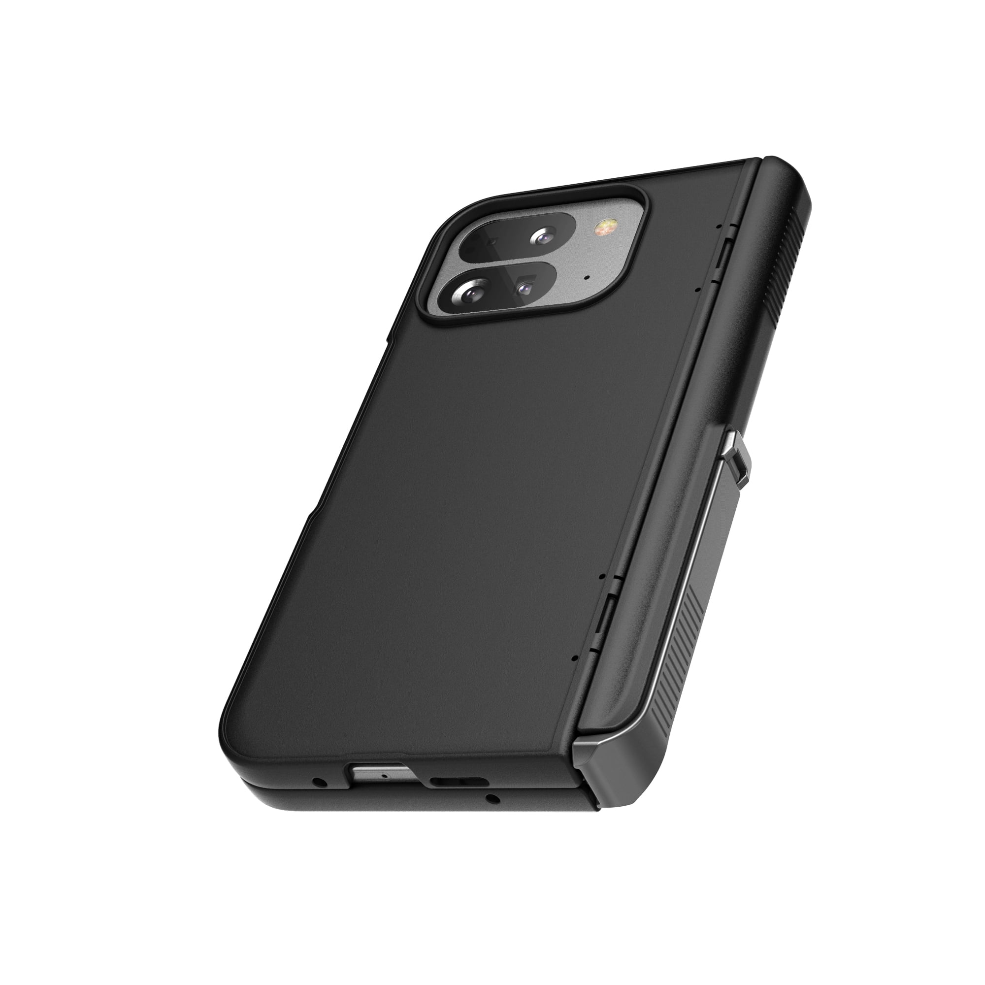Encased Belt Case for Google Pixel 9 Pro Fold with Holster Clip (Slimshield Series) Durable Kickstand Case with Hinge Protection & Built-in Exterior Screen Protector (Black)