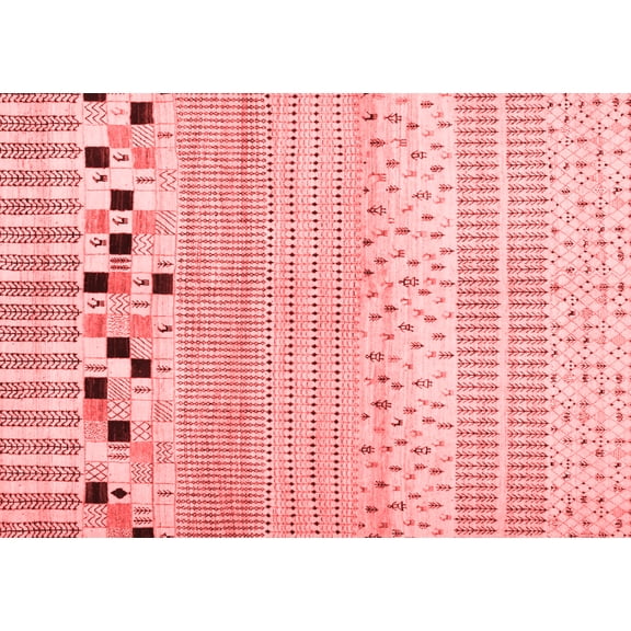 Ahgly Company Indoor Rectangle Solid Red Modern Area Rugs, 3' x 5'