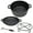 Black + Iron+4, variant on LIANGKA 5 quart dual grip deep cookware for outdoor grilling baking use