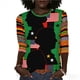 thumbnail image 1 of Otoño 3/4 Manga Tops para las Mujeres 2025 Floral Impreso V Cuello Botón Abajo Camisas Casuales Blusas Trajes de Negocios, 1 of 9