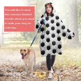 thumbnail image 4 of Black White Soccer Pattern Wearable Oversized Blanket,Wearable Blanket Hoodie for Adults,Cozy Hooded Blankets with Super Pockets,Super Warm Fuzzy Pullover for Women & Men, 4 of 6