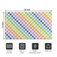 thumbnail image 5 of Pastel Color Checkered Pattern Door Rugs,Washable Non Slip Door Mats Indoor,Decorative Door Mats,Entry Mat Indoor for Entrance,Bedroom,Kitchen,Bathroom,17"x30", 5 of 6