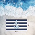 thumbnail image 2 of Beach Towel Teal Anchor Bath Pool Towels Navy Blue Stripes Absorbent Beach Towel Soft Large Quick Dry Lightweight Camping Travel Sports Yoga Gym Swim Towels for Adult 35x70 Inch, 2 of 9