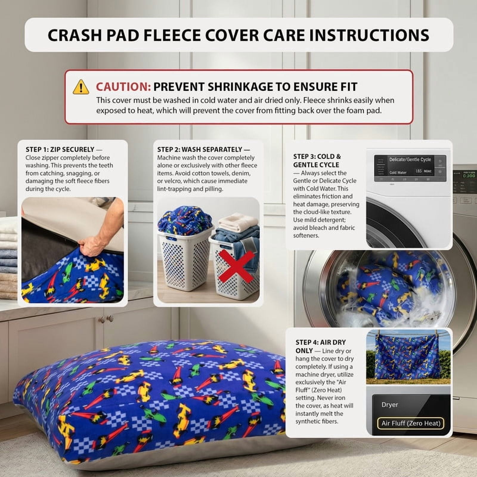 Sensory Crash Pad for Kids & Adults,Soft Landing Crash Mat with Foam Blocks,Removable and Washable Cover,Non-Slip Bottom for Jumping, Relaxing & Play,60" x 60"