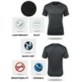 thumbnail image 5 of Mens Short Sleeve Rash Guard Shirts, Surf Swim Rashguard Shirts, UPF 50+ Loose-Fit UV Cool Dry fit Athletic Water Shirts Blue/Black size 3X-Large, 5 of 8