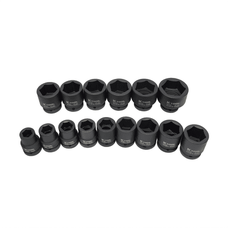 K-Tool 39100 Impact Socket Set 3/4" Drive Short Metric 15 Piece