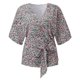 thumbnail image 5 of Top de cárdigan de manga corta con estampado informal suelto de moda para mujer con correas Pompotops  qwe20544, 5 of 6
