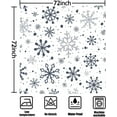 thumbnail image 2 of Winter Christmas Snowflake Shower Curtain, Xmas New Year Flakes Frost Holiday Cloth Fabric Shower Curtains for Bathroom Decor Durable Polyester Waterproof Set with 12 Hooks, 72x72 inches, 2 of 6