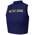 thumbnail image 2 of Women's ZooZatz Navy Notre Dame Fighting Irish Cropped Tank Top, 2 of 3