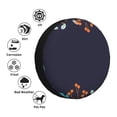 thumbnail image 4 of Waterproof Spare Wheel Cover, Flower's Party Deep Blue Adjustable Wheel Cover For Jeep Trailer RV SUV Car, 15 inch, 4 of 8
