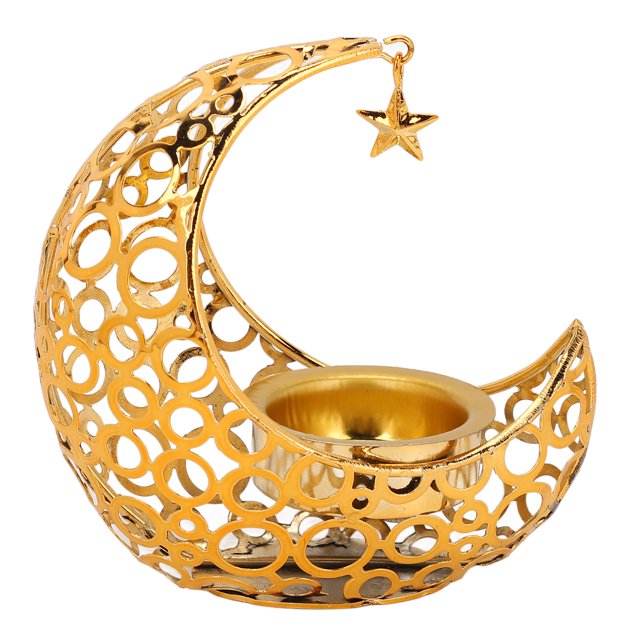 Candelabra, Advanced Metal Golden Moon Candle Holder Release The Mood For Bedroom