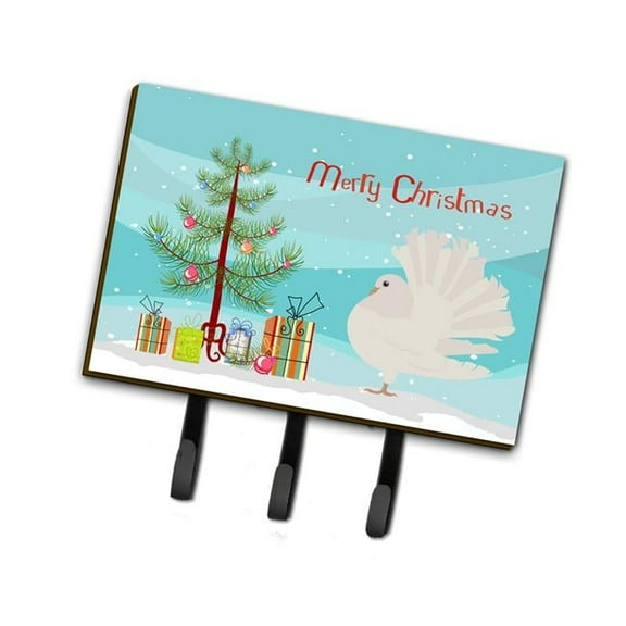 Carolines Treasures BB9317TH68 Silver Fantail Pigeon Christmas Leash or Key Holder