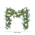 thumbnail image 2 of Tyidzon 6Ft Artificial Eucalyptus Garland with Flowers, Fake Flowers Gypsophila Faux Floral Greenery Garland for Wedding Home Party Spring Decor, 2 of 6
