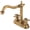 Long spout, variant on Widespread Basin Faucet Bathroom 4 inch Hot Cold Water Mixer Crane Deck Mounted Bath Tap Basin Mixer Brass Antique Bronze